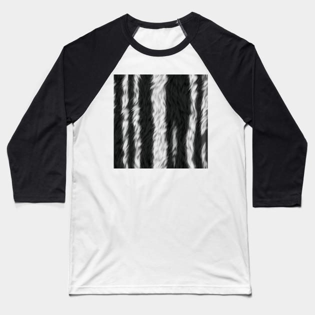 Zebra Fur Baseball T-Shirt by implexity